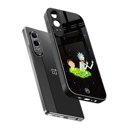 rick and morty fo aesthetic back phone cover | glass case for oneplus nord ce 4 lite