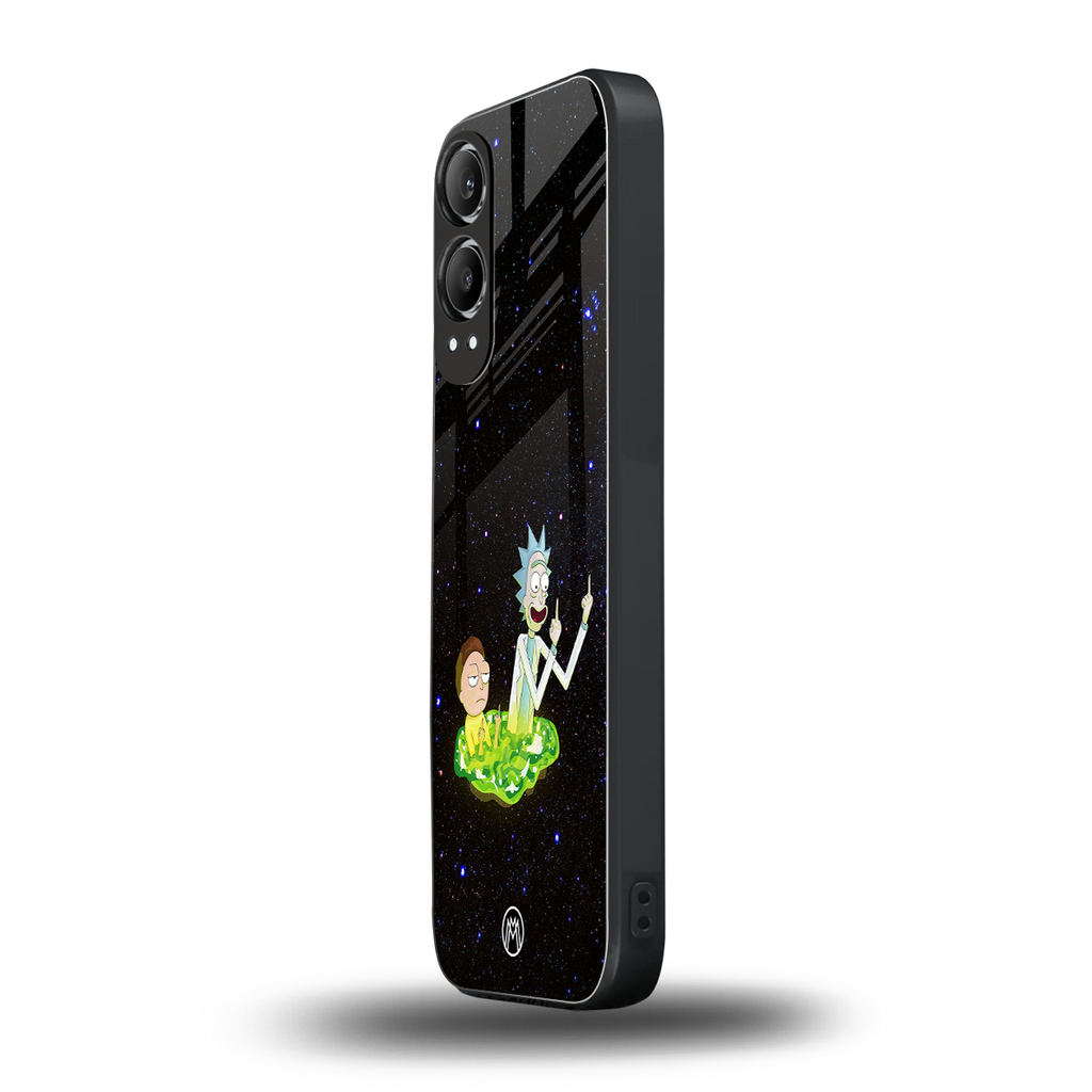 rick and morty fo aesthetic back phone cover | glass case for oneplus nord ce 4 lite