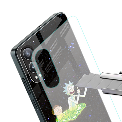 rick and morty fo aesthetic back phone cover | glass case for oneplus nord ce 4 lite