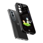 rick and morty fo aesthetic back phone cover | glass case for oneplus nord ce 4