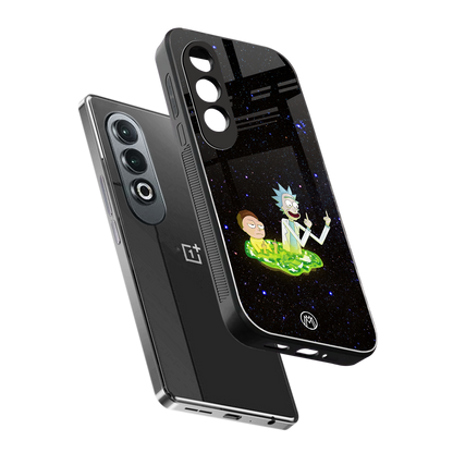 rick and morty fo aesthetic back phone cover | glass case for oneplus nord ce 4