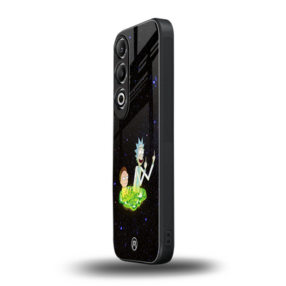 rick and morty fo aesthetic back phone cover | glass case for oneplus nord ce 4