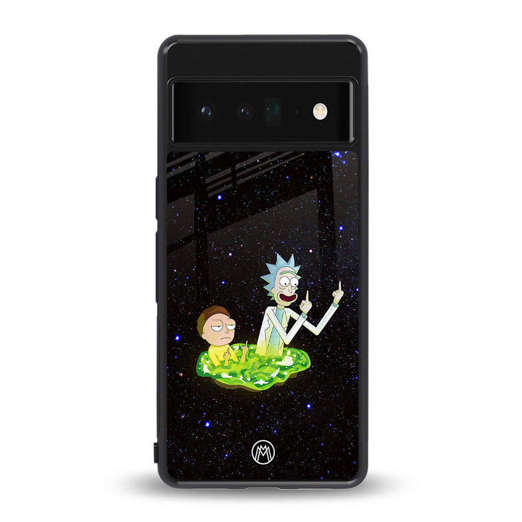 rick and morty fo aesthetic back phone cover | glass case for google pixel 6 pro