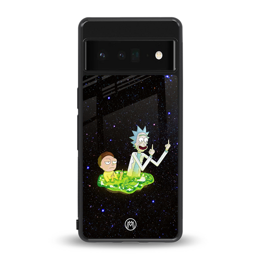 rick and morty fo aesthetic back phone cover | glass case for google pixel 6 pro