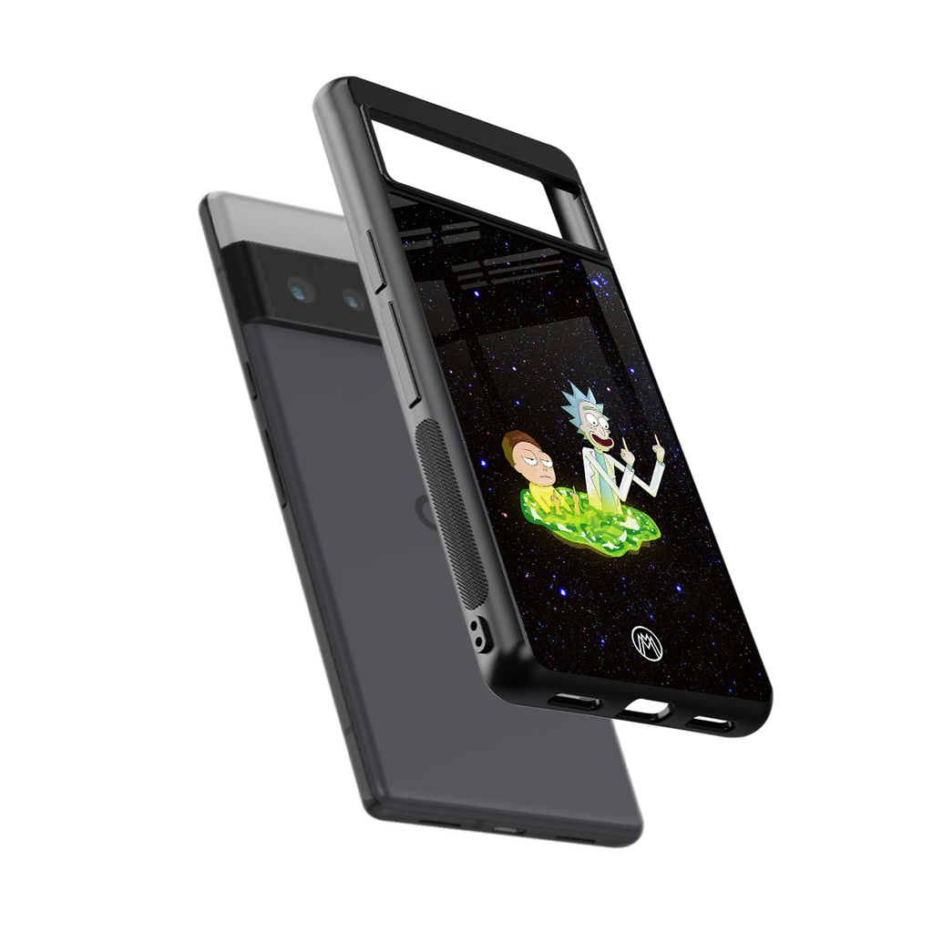 rick and morty fo aesthetic back phone cover | glass case for google pixel 6 pro