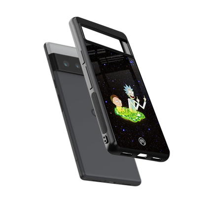 rick and morty fo aesthetic back phone cover | glass case for google pixel 6 pro