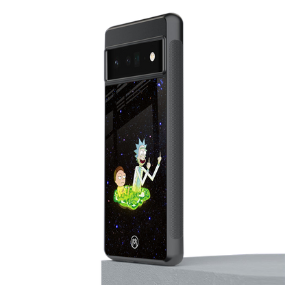 rick and morty fo aesthetic back phone cover | glass case for google pixel 6 pro