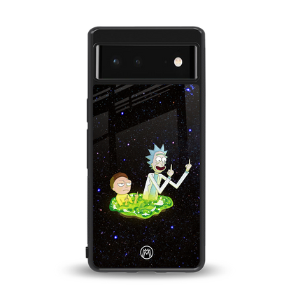 rick and morty fo aesthetic back phone cover | glass case for Google Pixel 6A