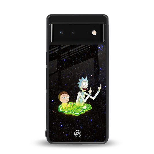 rick and morty fo aesthetic back phone cover | glass case for Google Pixel 6A