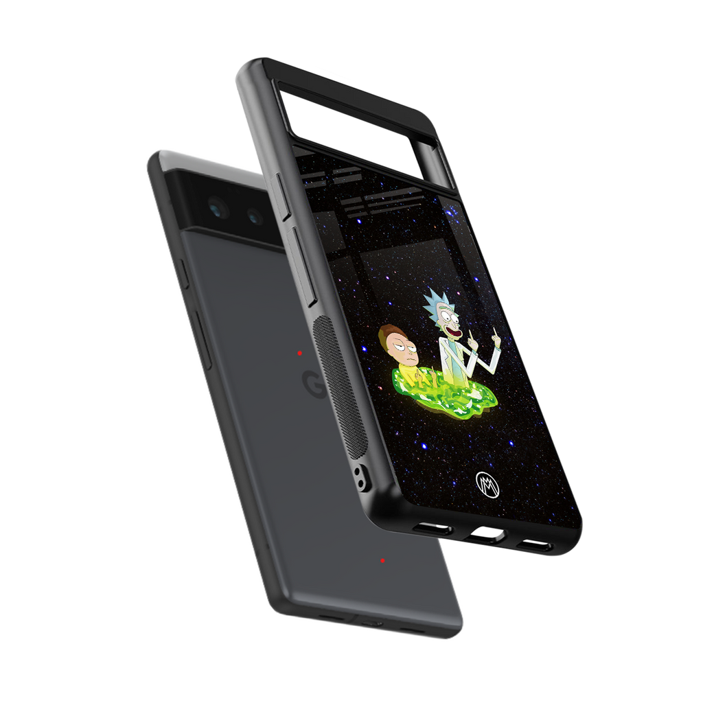 rick and morty fo aesthetic back phone cover | glass case for google pixel 6