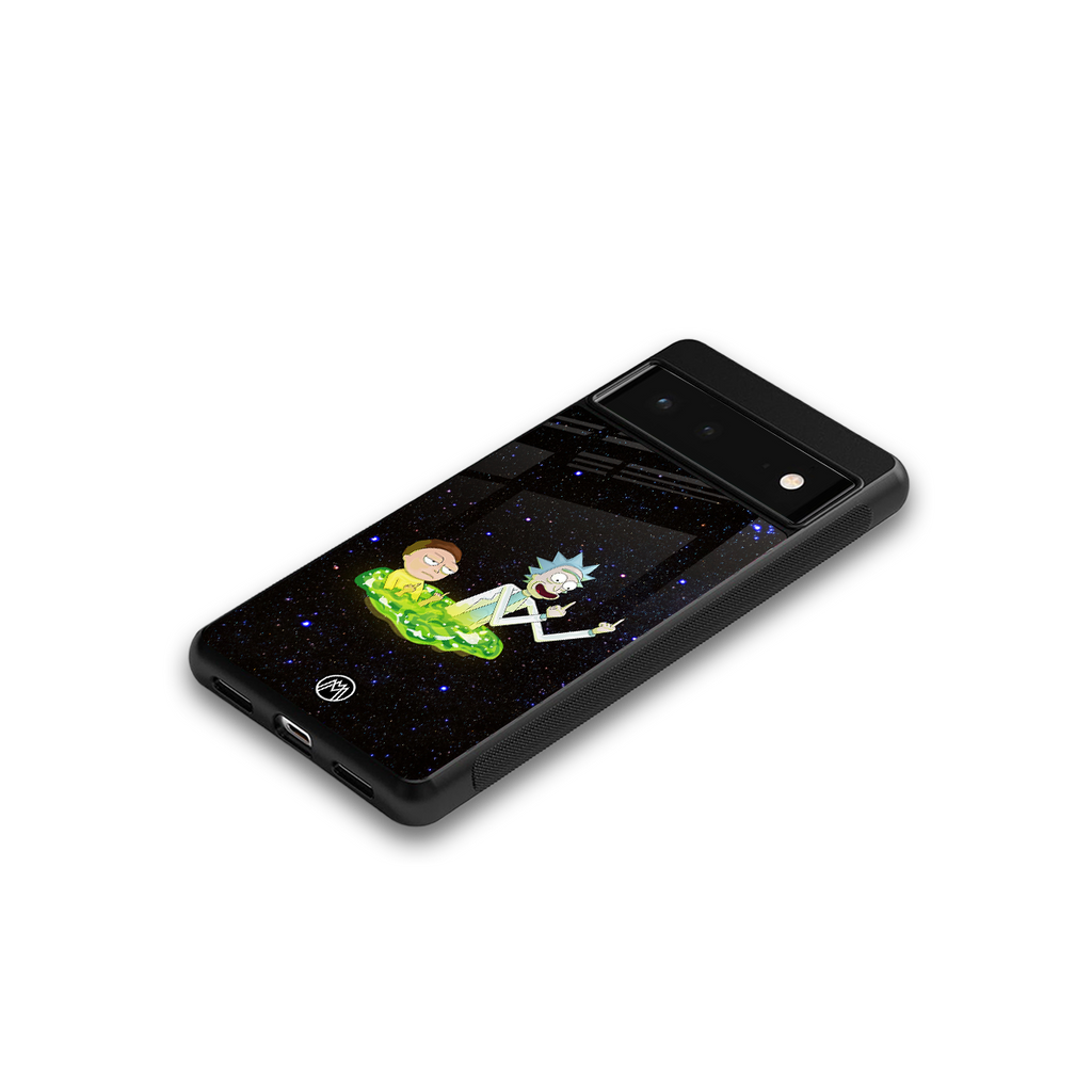 rick and morty fo aesthetic back phone cover | glass case for google pixel 6
