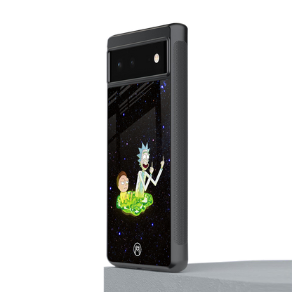 rick and morty fo aesthetic back phone cover | glass case for google pixel 6