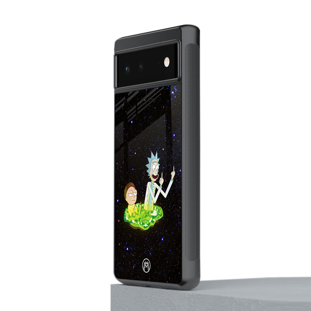 rick and morty fo aesthetic back phone cover | glass case for Google Pixel 6A