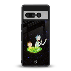 rick and morty fo aesthetic back phone cover | glass case for google pixel 7 pro