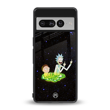 rick and morty fo aesthetic back phone cover | glass case for google pixel 7 pro