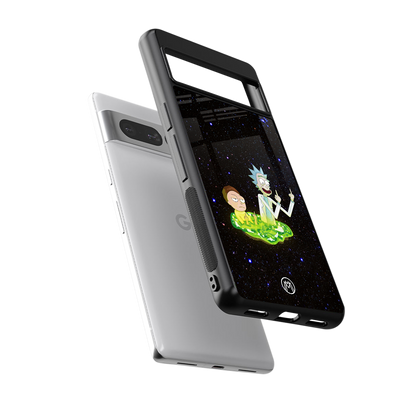 rick and morty fo aesthetic back phone cover | glass case for google pixel 7 pro