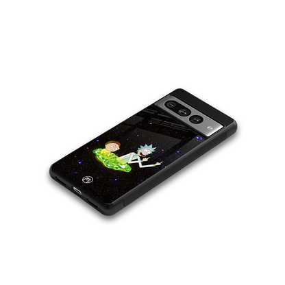 rick and morty fo aesthetic back phone cover | glass case for google pixel 7 pro