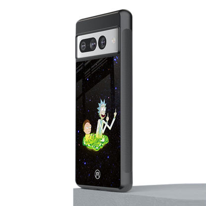 rick and morty fo aesthetic back phone cover | glass case for google pixel 7 pro