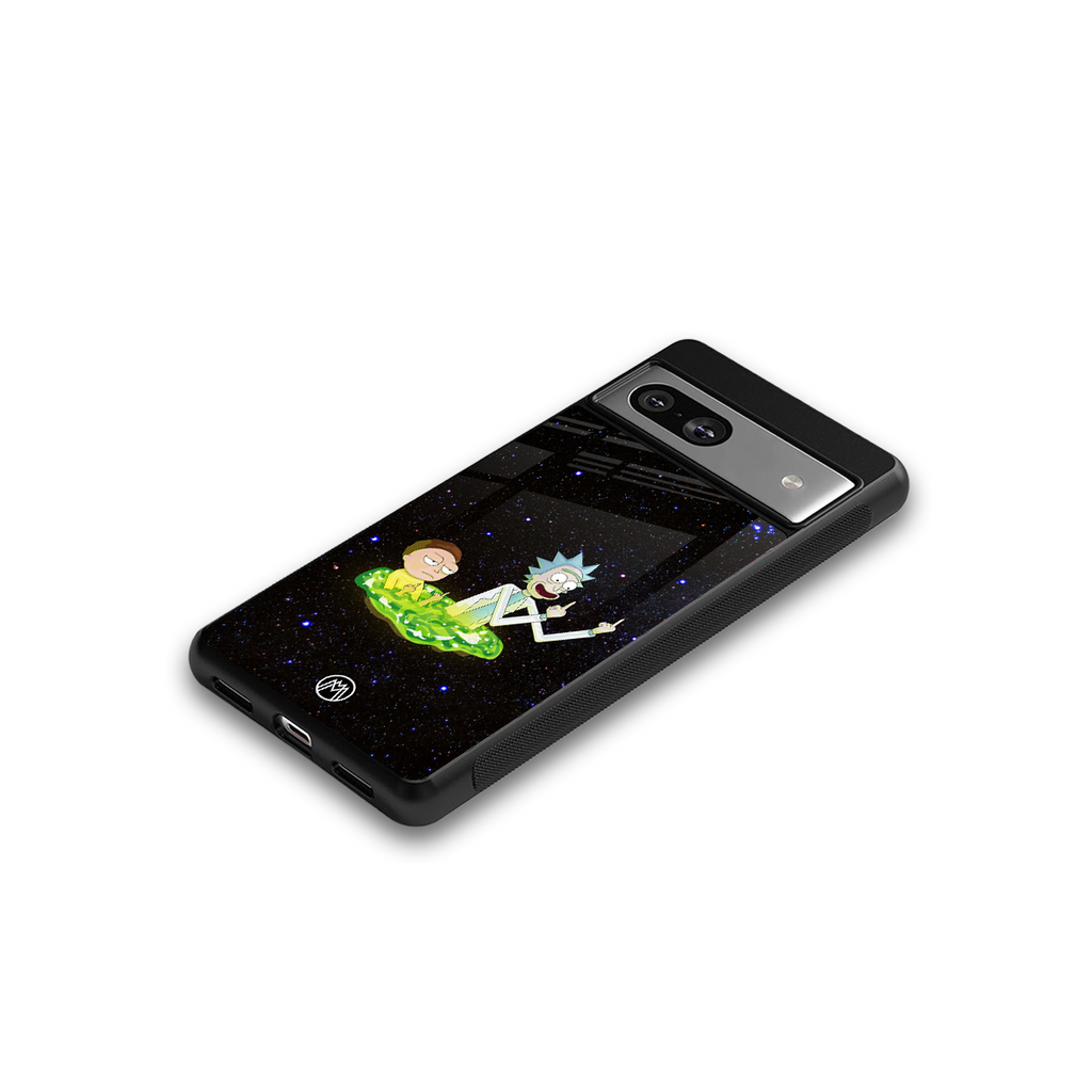 rick and morty fo aesthetic back phone cover | glass case for Google Pixel 7
