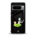 rick and morty fo aesthetic back phone cover | glass case for google pixel 8 pro