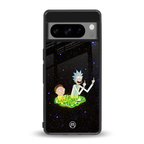 rick and morty fo aesthetic back phone cover | glass case for google pixel 8 pro