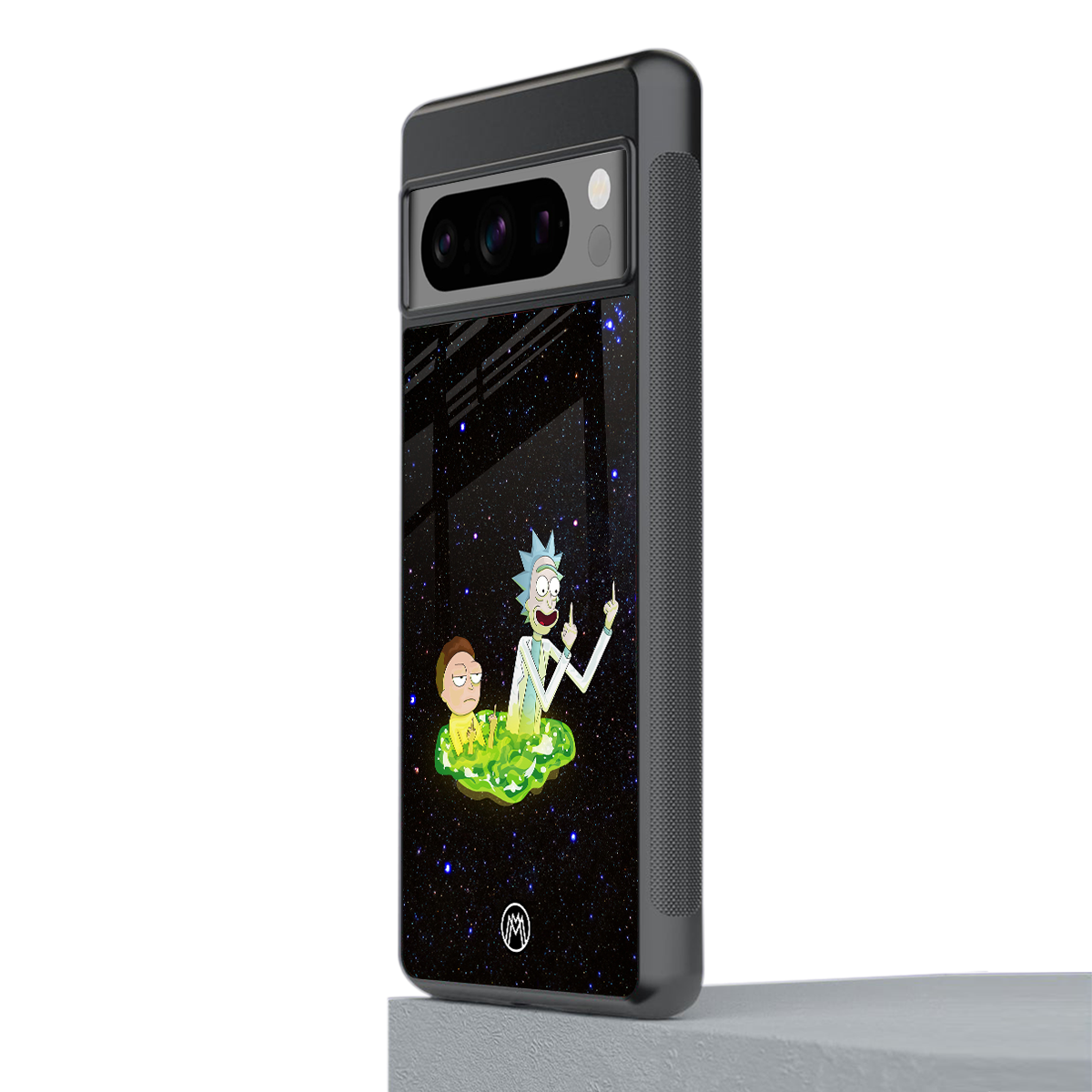 rick and morty fo aesthetic back phone cover | glass case for google pixel 8 pro