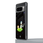 rick and morty fo aesthetic back phone cover | glass case for google pixel 8 pro