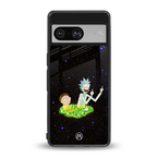 rick and morty fo aesthetic back phone cover | glass case for Google Pixel 8