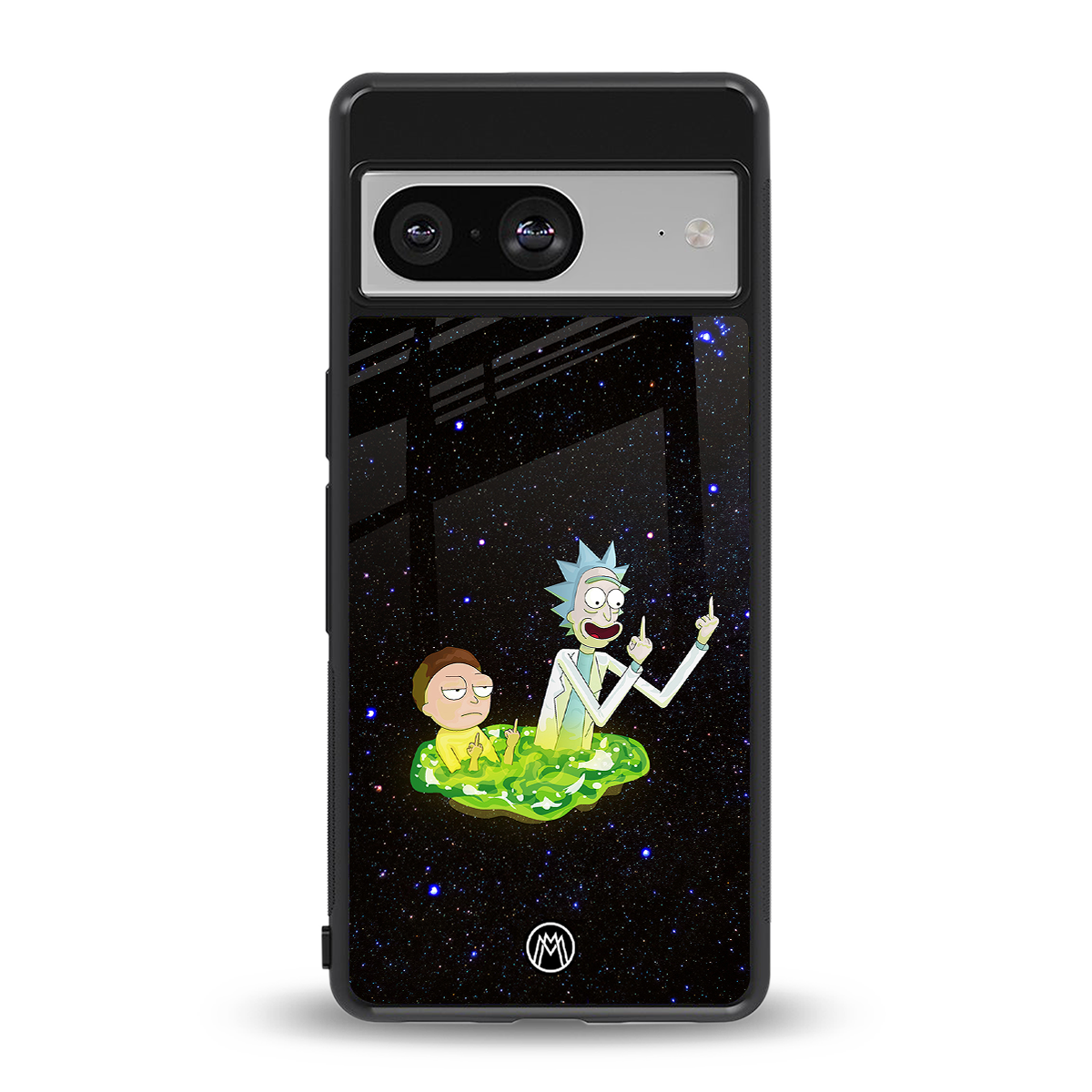 rick and morty fo aesthetic back phone cover | glass case for Google Pixel 8