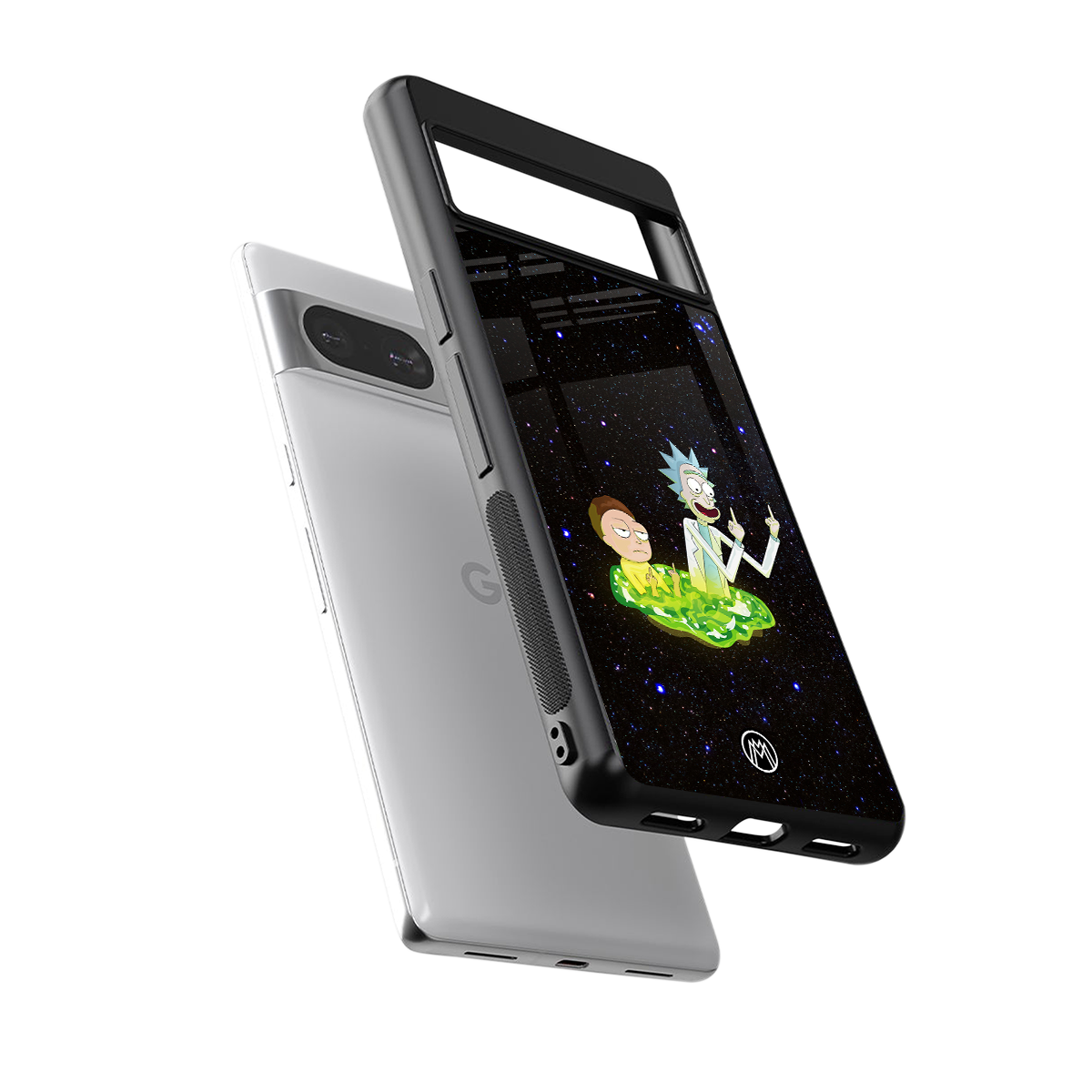 rick and morty fo aesthetic back phone cover | glass case for Google Pixel 8