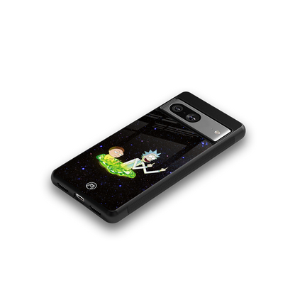 rick and morty fo aesthetic back phone cover | glass case for Google Pixel 8