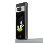 rick and morty fo aesthetic back phone cover | glass case for Google Pixel 8