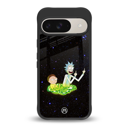 rick and morty fo aesthetic back phone cover | glass case for google pixel 9