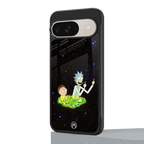 rick and morty fo aesthetic back phone cover | glass case for google pixel 9