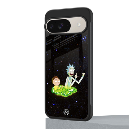 rick and morty fo aesthetic back phone cover | glass case for google pixel 9