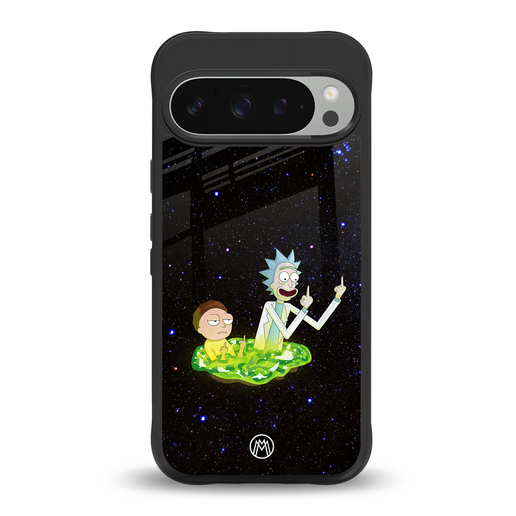 rick and morty fo aesthetic back phone cover | glass case for google pixel 9 pro