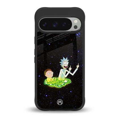 rick and morty fo aesthetic back phone cover | glass case for google pixel 9 pro xl