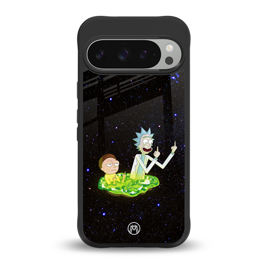rick and morty fo aesthetic back phone cover | glass case for google pixel 9 pro xl