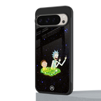rick and morty fo aesthetic back phone cover | glass case for google pixel 9 pro