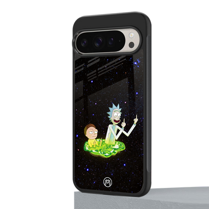 rick and morty fo aesthetic back phone cover | glass case for google pixel 9 pro xl