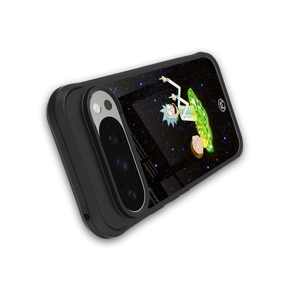 rick and morty fo aesthetic back phone cover | glass case for google pixel 9 pro xl