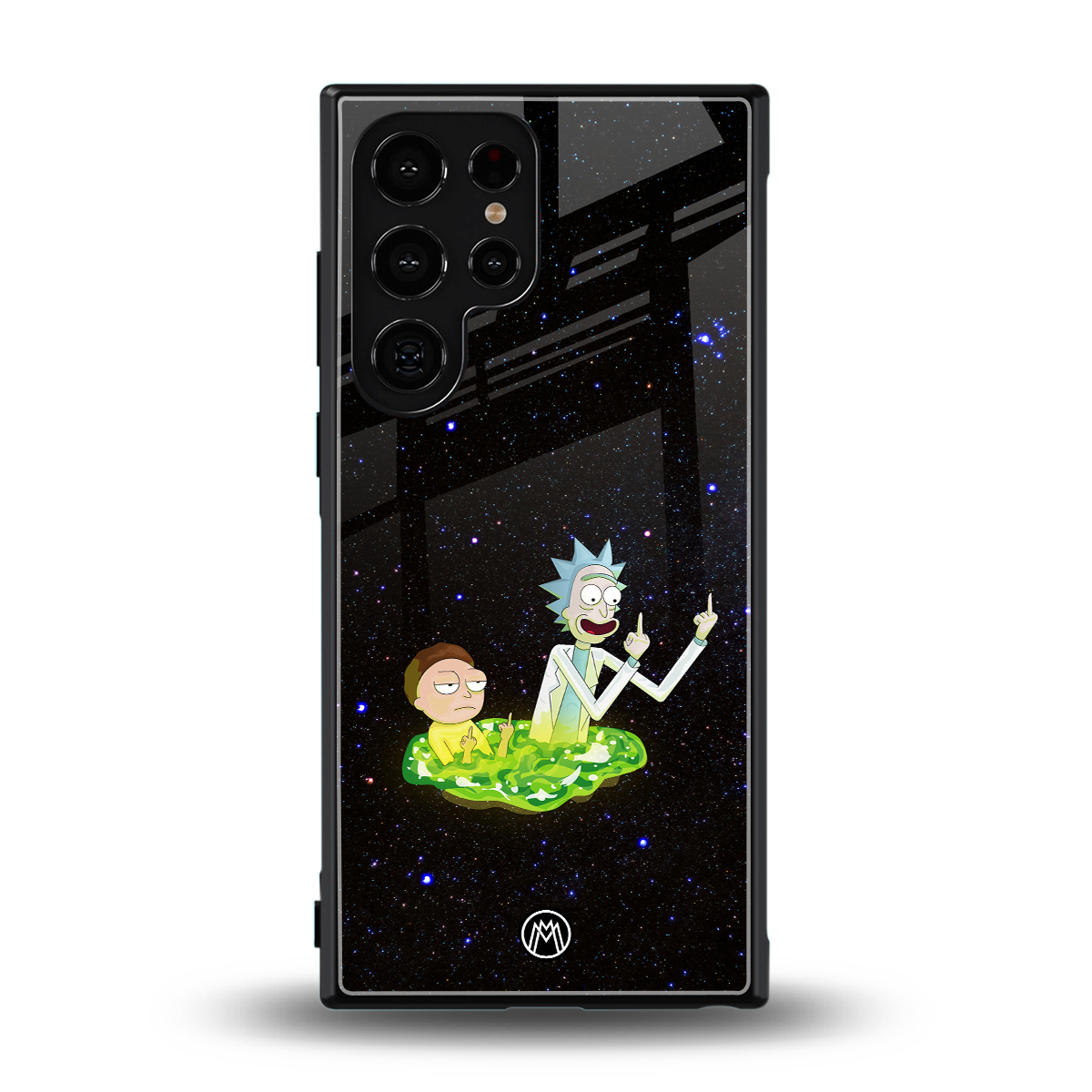 rick and morty fo aesthetic back phone cover | glass case for samsung galaxy s24 ultra