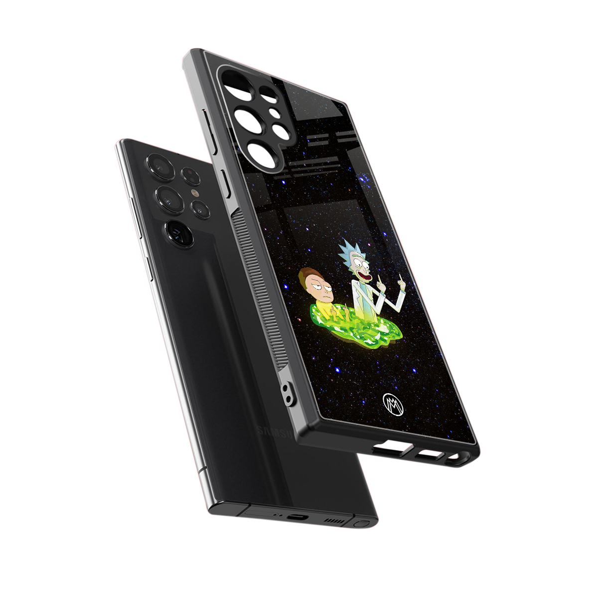rick and morty fo aesthetic back phone cover | glass case for samsung galaxy s24 ultra
