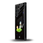 rick and morty fo aesthetic back phone cover | glass case for samsung galaxy s23 ultra