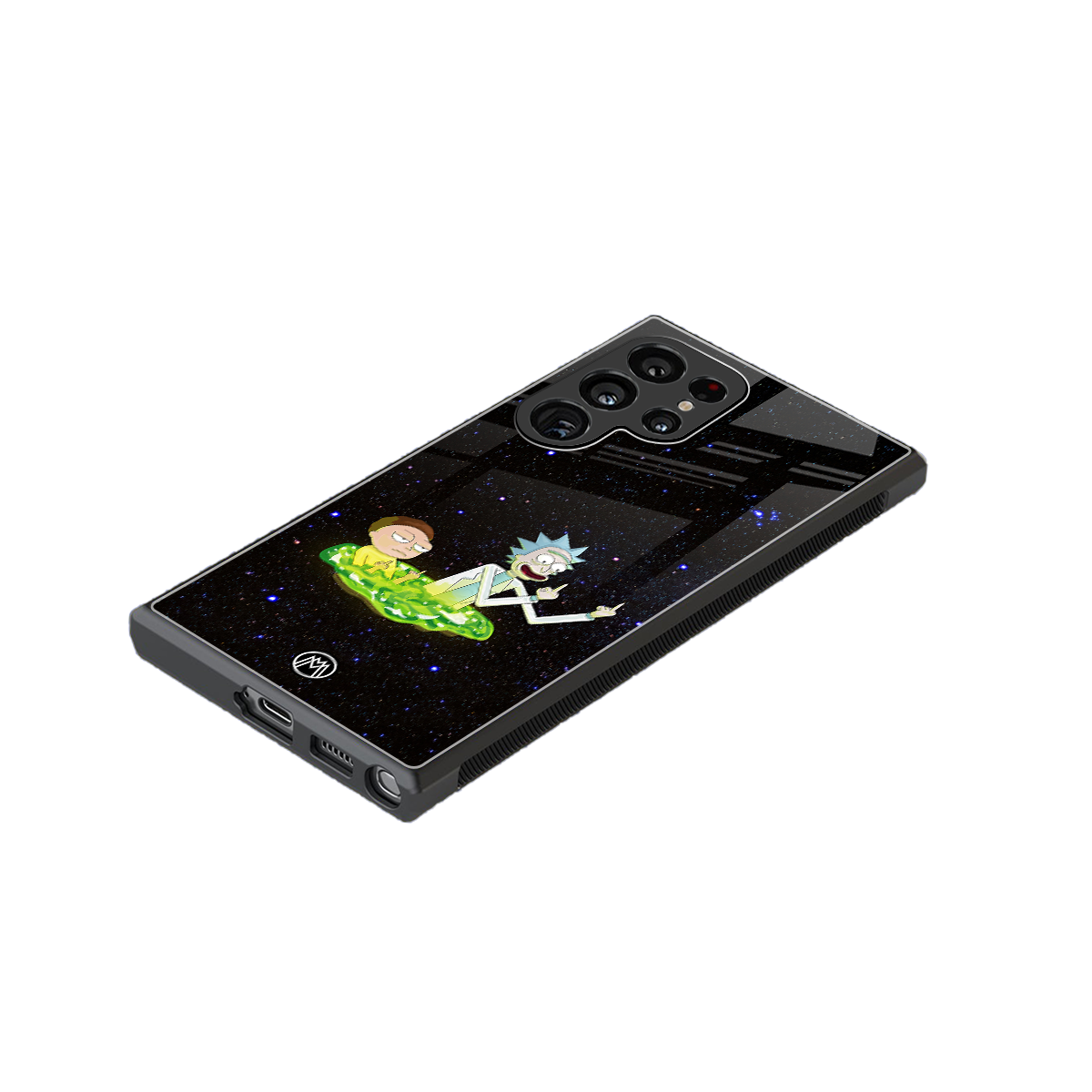 rick and morty fo aesthetic back phone cover | glass case for samsung galaxy s24 ultra