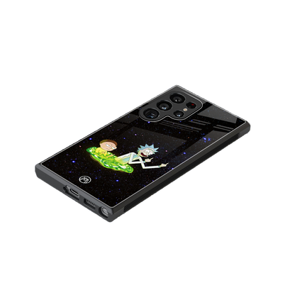 rick and morty fo aesthetic back phone cover | glass case for samsung galaxy s24 ultra