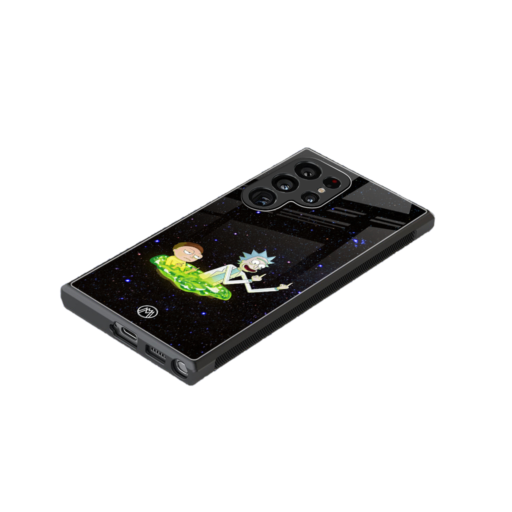 rick and morty fo aesthetic back phone cover | glass case for samsung galaxy s23 ultra