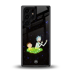 rick and morty fo aesthetic back phone cover | glass case for samsung galaxy s25 ultra