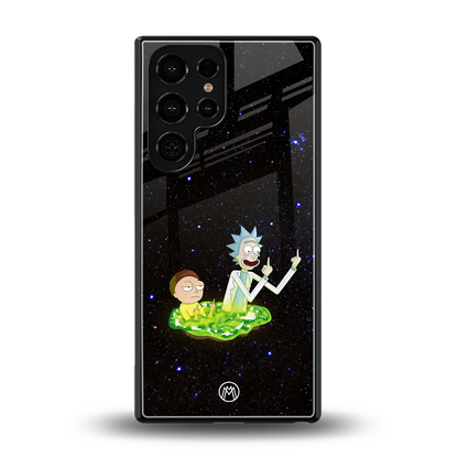 rick and morty fo aesthetic back phone cover | glass case for samsung galaxy s25 ultra