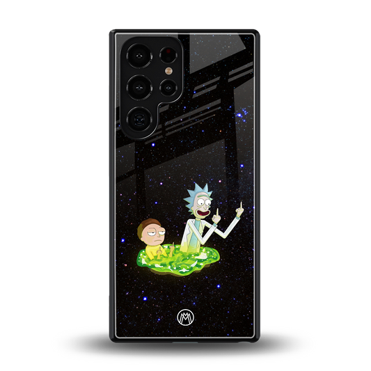 rick and morty fo aesthetic back phone cover | glass case for samsung galaxy s25 ultra
